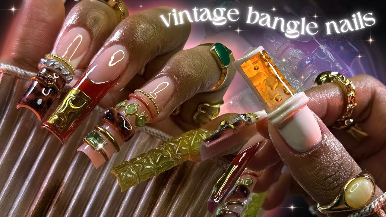 𝘝𝘪𝘯𝘵𝘢𝘨𝘦 𝘉𝘢𝘯𝘨𝘭𝘦 𝘕𝘢𝘪𝘭𝘴🫒📿✨ | 𝘥𝘰 𝘴𝘰𝘮𝘦 𝘦𝘹𝘵𝘳𝘢𝘷𝘢𝘨𝘢𝘯𝘵 𝘧𝘢𝘭𝘭 𝘯𝘢𝘪𝘭𝘴 𝘸𝘪𝘵𝘩 𝘮𝘦!✨