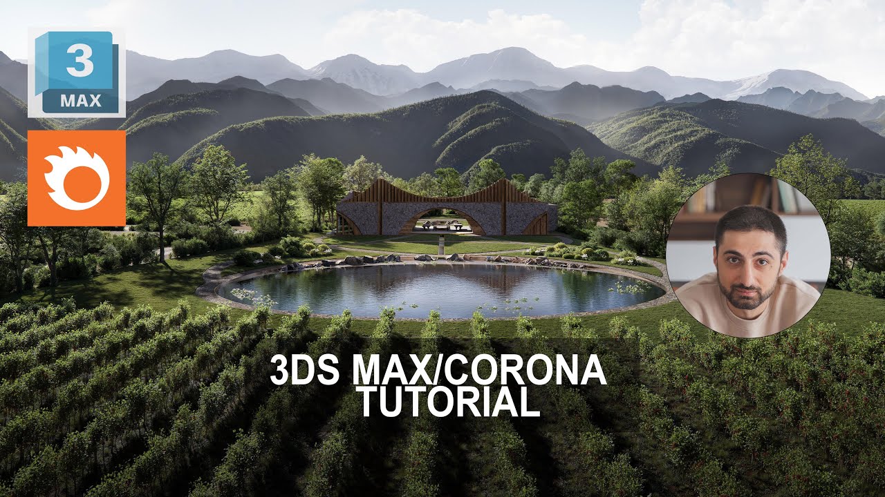 WINERY EXTERIOR VISUALIZATION TUTORIAL. 3DS MAX+CORONA+FOREST PACK