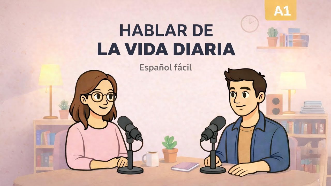 Hablar de la vida diaria | Español fácil A1 | Práctica de escucha