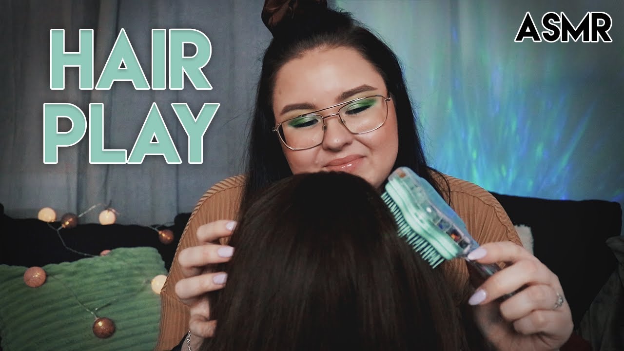 ASMR Hairplay ✨ Borstar Håret och Headscratching/Scalp massage 😴