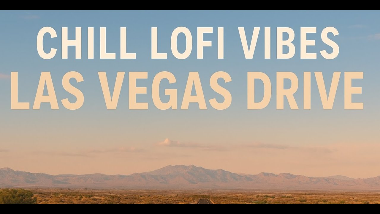 Deep Focus Lofi Mix | Slow and Peaceful Las Vegas Road Footage