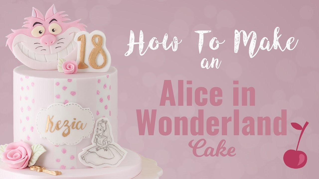 Alice in Wonderland Ditsy Floral Cake Tutorial | How To | Cherry School