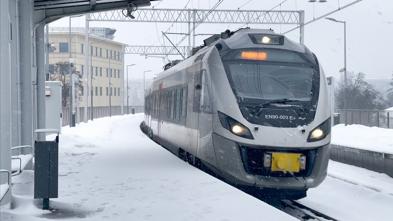 Elektryczne zespoły trakcyjne EN90-003 Pomorska Kolej Metropolitalna Gdańsk Strzyża pociąg do ✈️