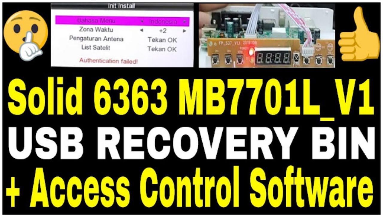 Authentication failed Solution,Solid New 6363 MB7701L_V1 USB Recovery,Dead Set top box Repair by USB