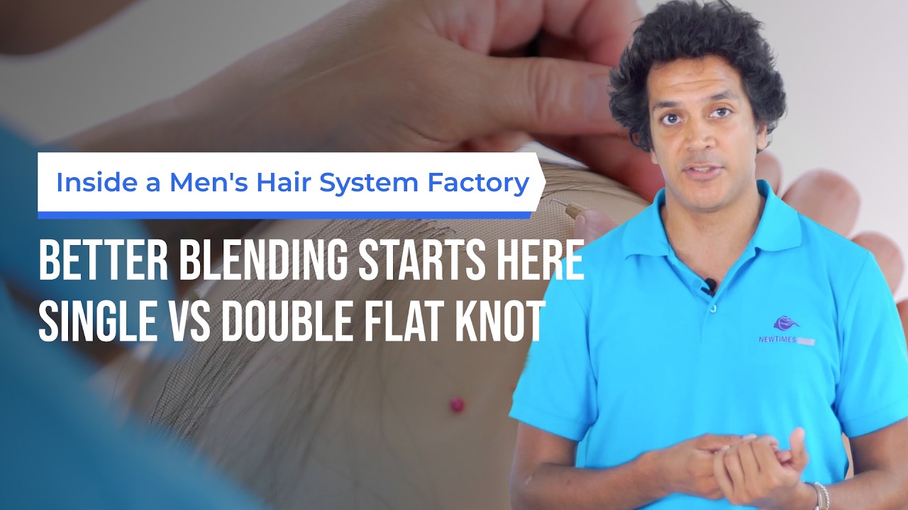 Inside a Men’s Hair System Factory EP 2｜Why Single & Double Flat Knots Are Used on Back & Sides