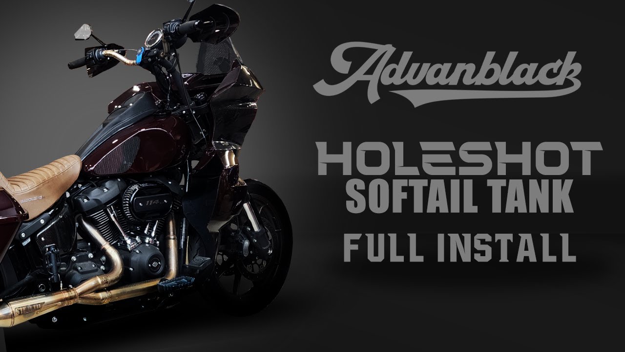Advanblack Hole Shot  Softail Tank Install
