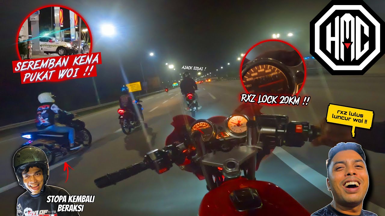 RXZ LULUS LUNCUR LOCK 20KM 🔥 | SEREMBAN KENA PUKAT mat ! 😭 | AKU SORANG JE 2stroke kali ni 🤣