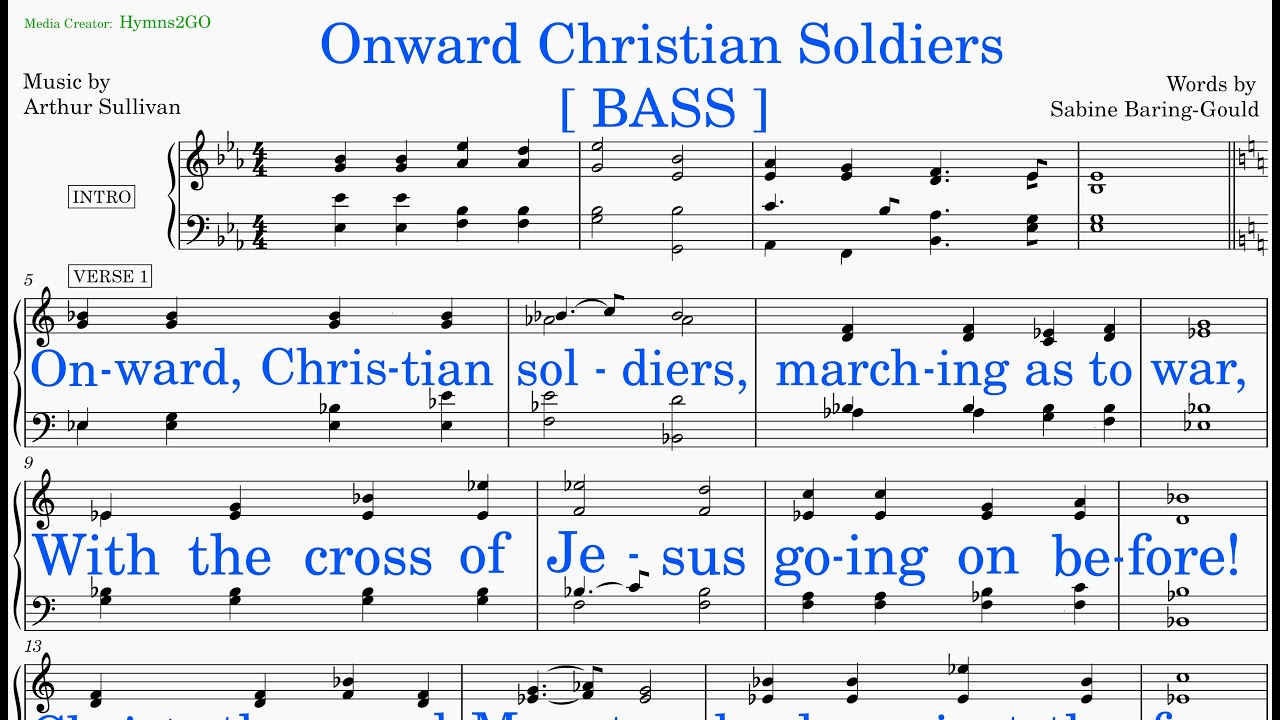 Onward Christian Soldiers  (Sullivan - Baring-Gould) [v2] Bass