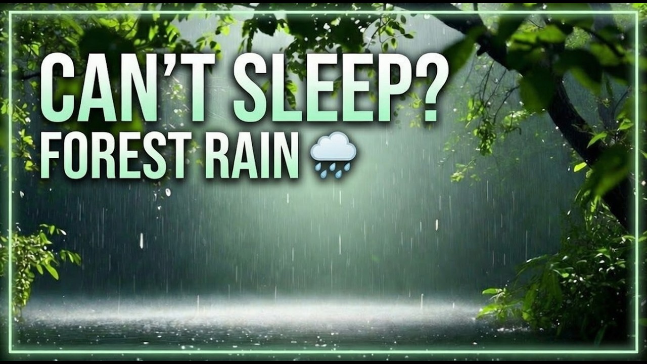 Can’t Sleep? Forest Rain Sounds 🌧️ Deep Sleep & Relaxing Nature Ambience (3 Hours)