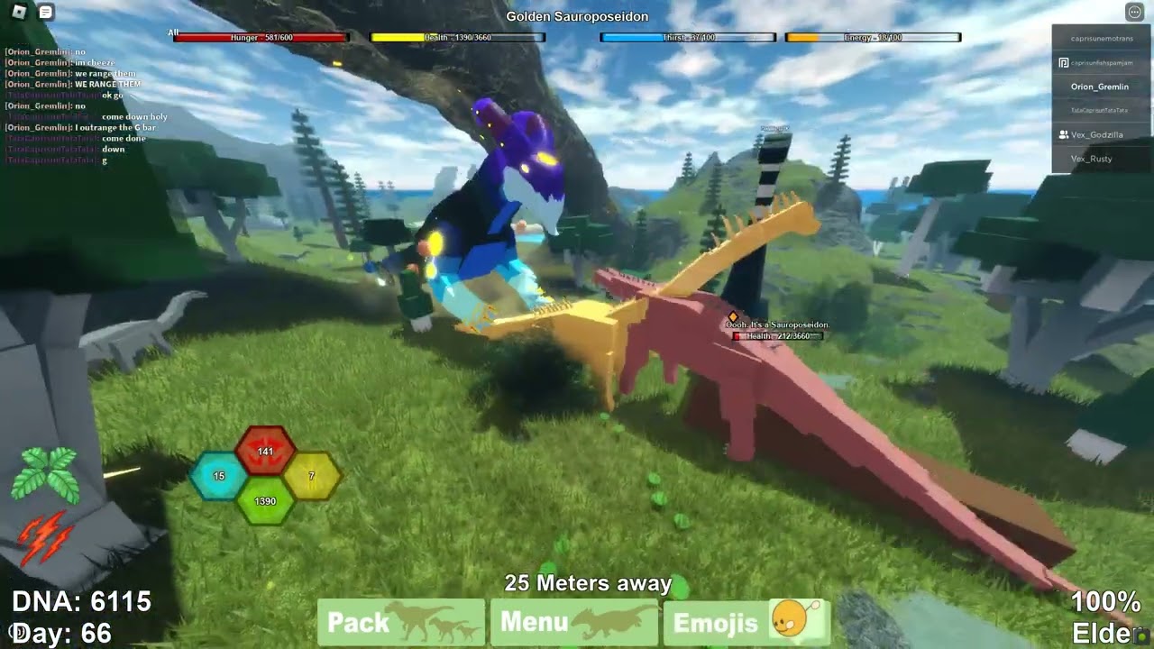Dinosaur Simulator: 3v3 Against Caprisun