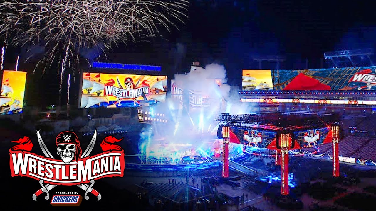 Демонстрация арены WrestleMania 37 на стадионе Raymond James Stadium