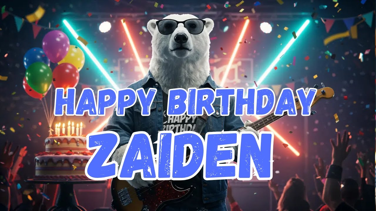 ZAIDEN Happy Birthday Song - Happy Birthday to Zaiden