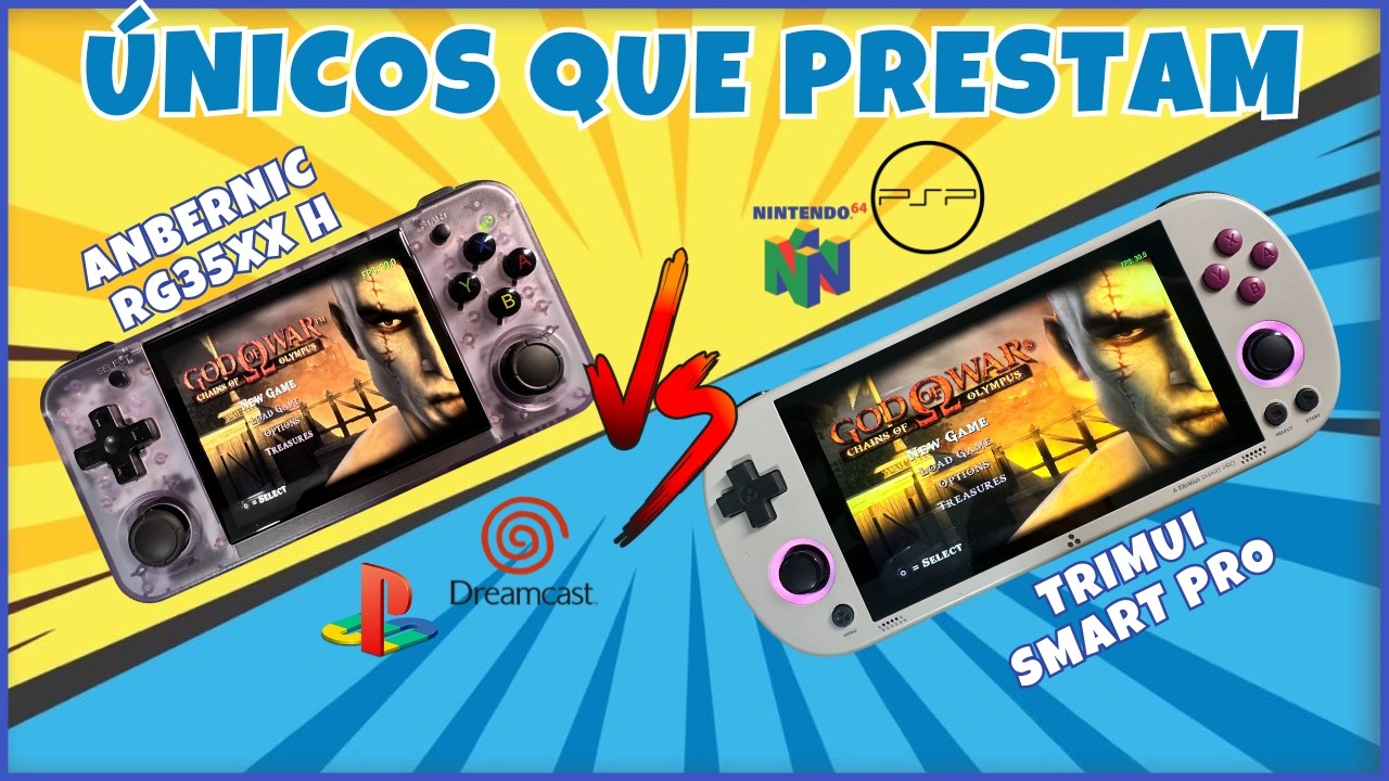 É BRIGA! ANBERNIC RG35XX H vs TRIMUI SMART PRO. O DOIS MELHORES PORTÁTEIS BARATOS. QUAL GANHA?