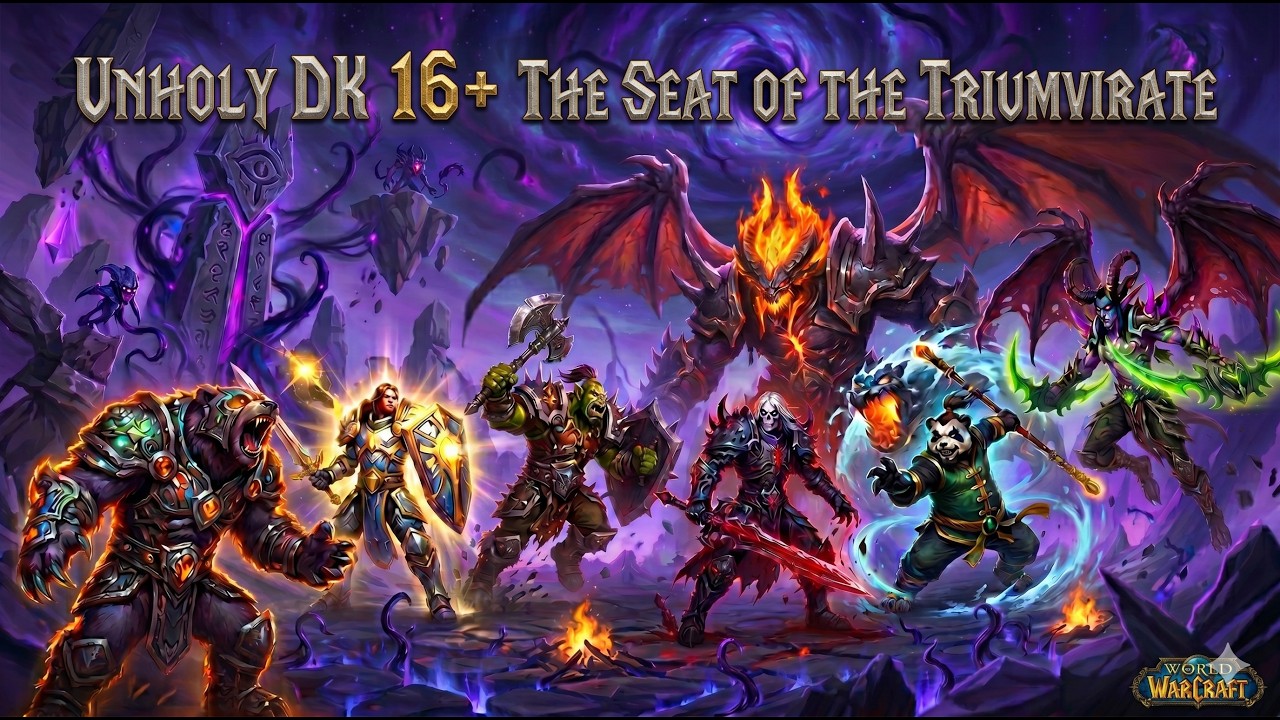 Pushing Keys: Unholy DK Gameplay + 16 Mythic - The Seat of the Triumvirate