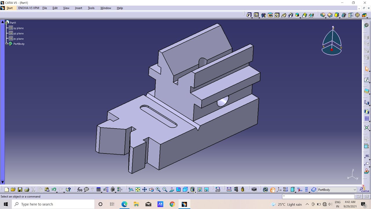 Body  || V Block Assembly || CATIA