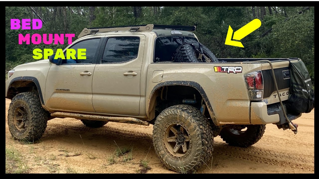 Toyota Tacoma | DIY Bed Mount Spare Tire Set Up | (2017 Tacoma)