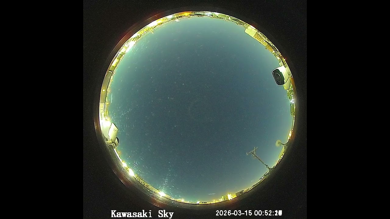 【24時間タイムラプス】2026年3月14日～15日　神奈川県川崎市の天気/空模様【24 hour timelapse】