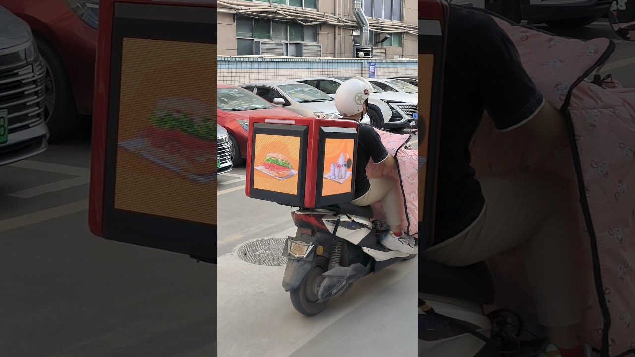 Pizza Food LED Delivery Boxes Displays Manufacturer #ledwall #digitalsignage #takeaway #shortsvideo