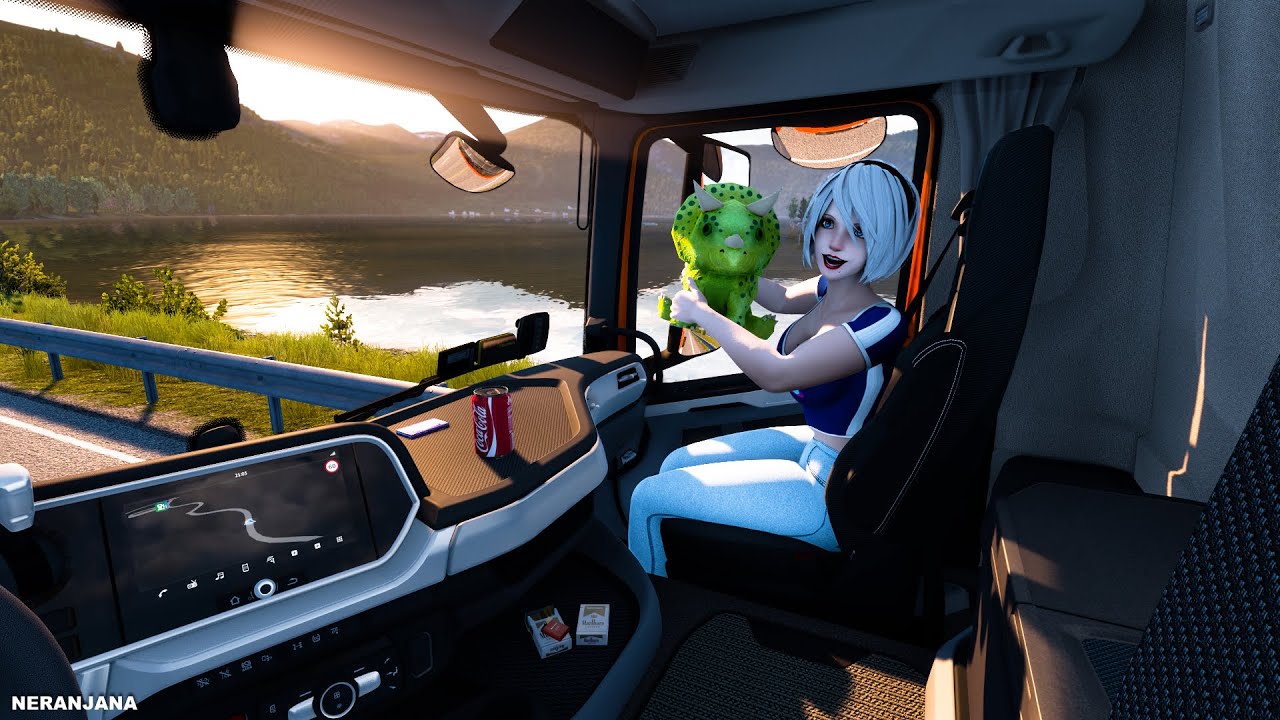 ETS2 1.57 Mod | Animated CoDriver Girl | Euro Truck Simulator 2 Mods