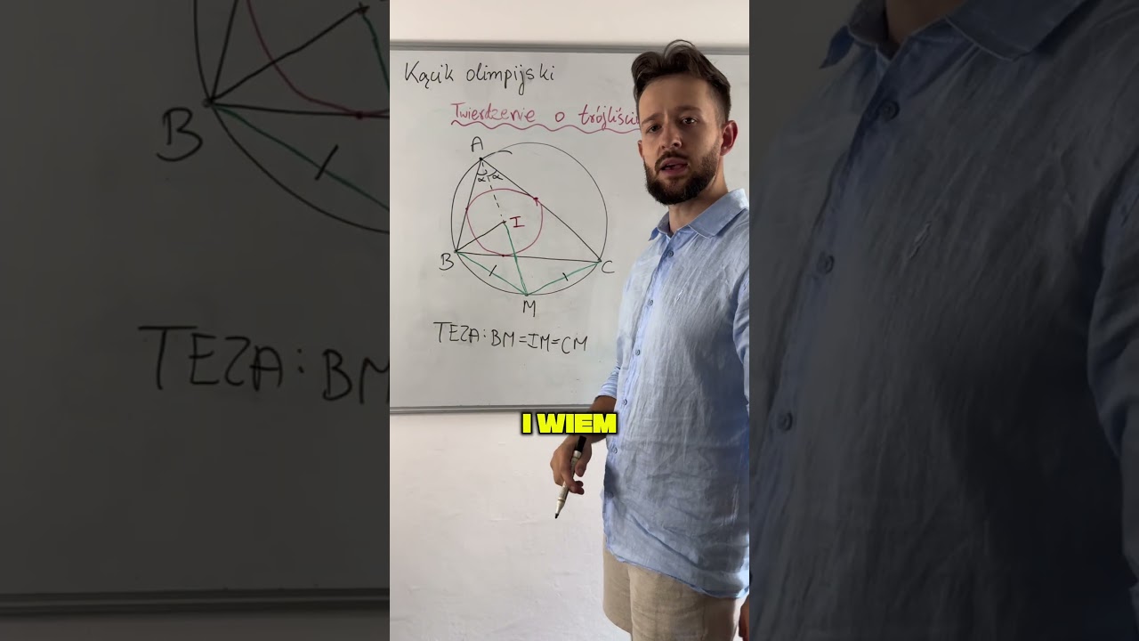 Dow&oacute;d twierdzenia o tr&oacute;jliściu, czyli perła olimpiad #matematyka #olimpiadamatematyczna #geometria