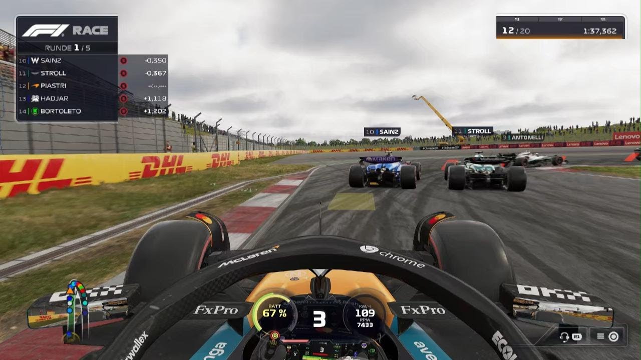 Oscar Piastri Shanghai F1 25 PS5 Gameplay Last to First/Wie weit gehts nach vorn ? #02