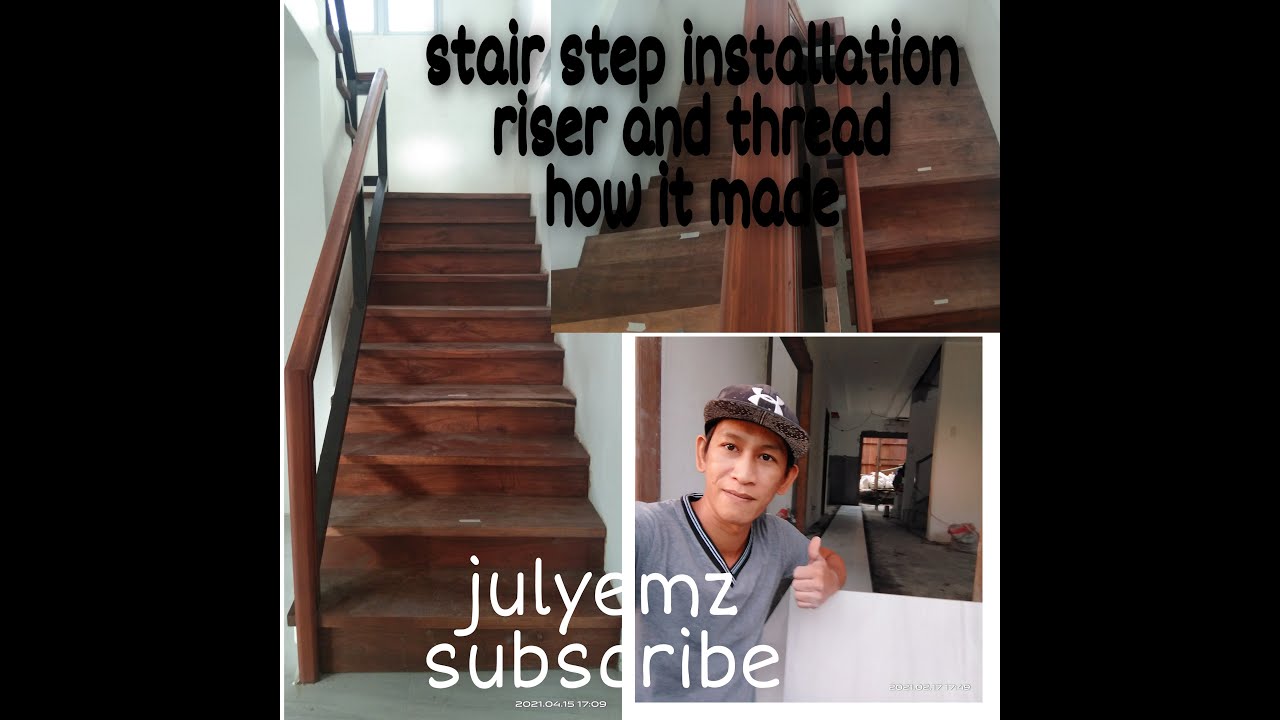 wood step riser and thread installation#julyemz