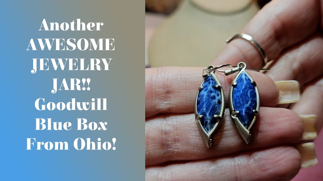 Another AWESOME JEWELRY JAR!! Goodwill Blue Box From Ohio!