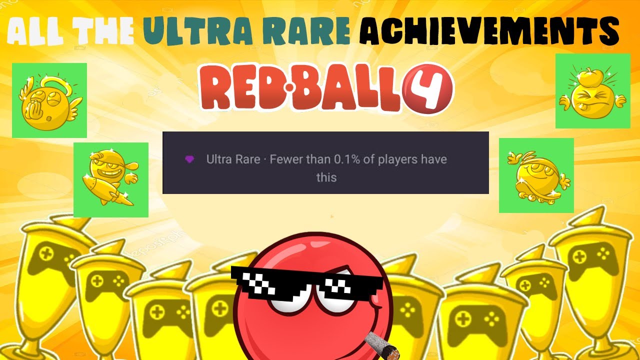 All The ULTRA RARE Achievements - Red Ball 4 (English / Português / Español )