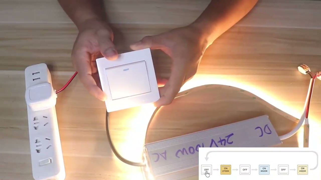 Wall Switch Tunable White LED Strip | No Controller Needed | Easy Mood Lighting