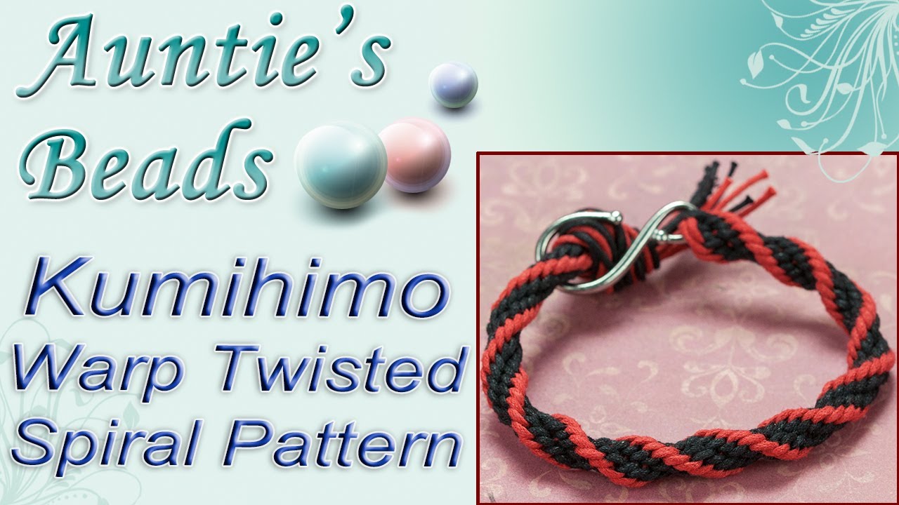 12 Warp Twisted Spiral Pattern - Kumihimo Episode 4
