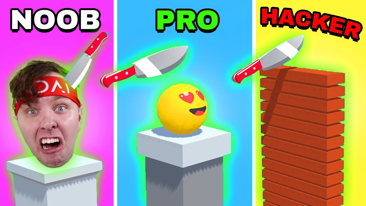 Kan Vi Gå NOOB vs PRO vs HACKER i SLICE IT ALL (sjukt bra mobilspel) ++++