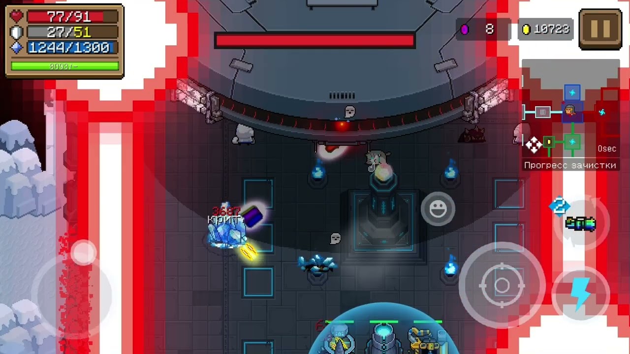 Победа над инопланетным авианосцем Soul knight новый босс!