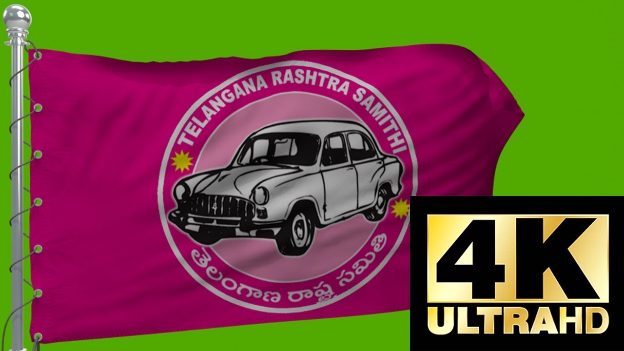 TRS Telangana Flag Animation | Green Screen Effects | TRS Animated Flag | Kishore Tv