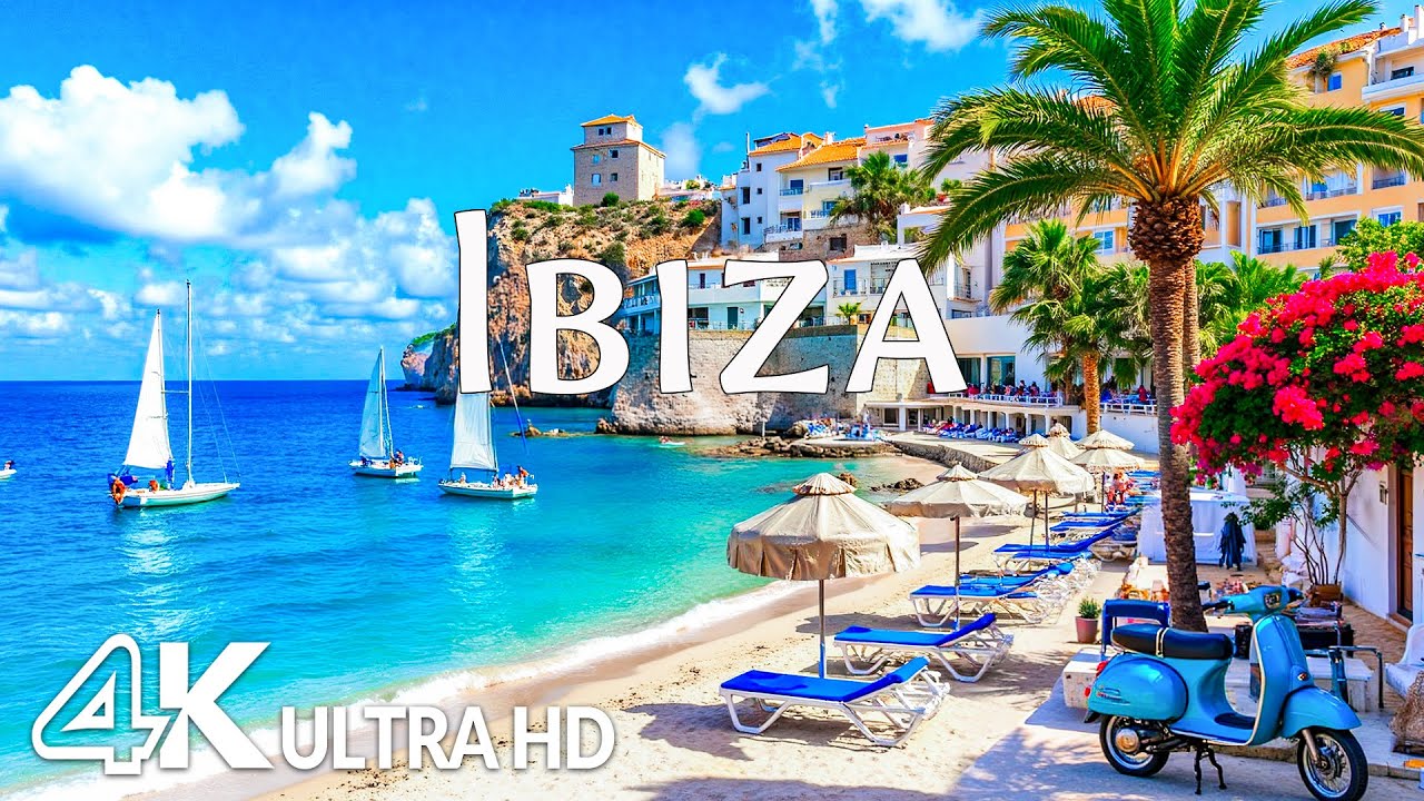Ibiza, Spain 4K &ndash; Turquoise Waters, Golden Sands & Mediterranean Paradise With Relaxing Music