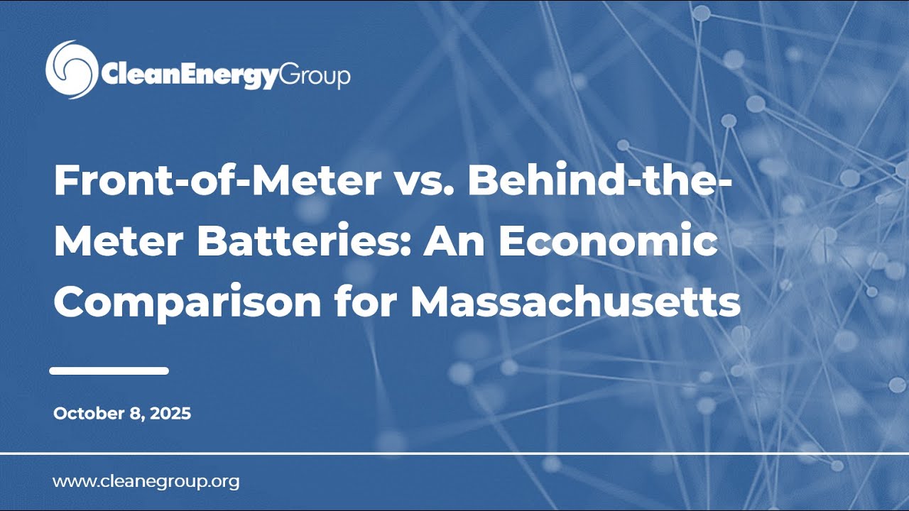 Front-of-Meter vs. Behind-the-Meter Batteries: An Economic Comparison for Massachusetts (10.8.25)