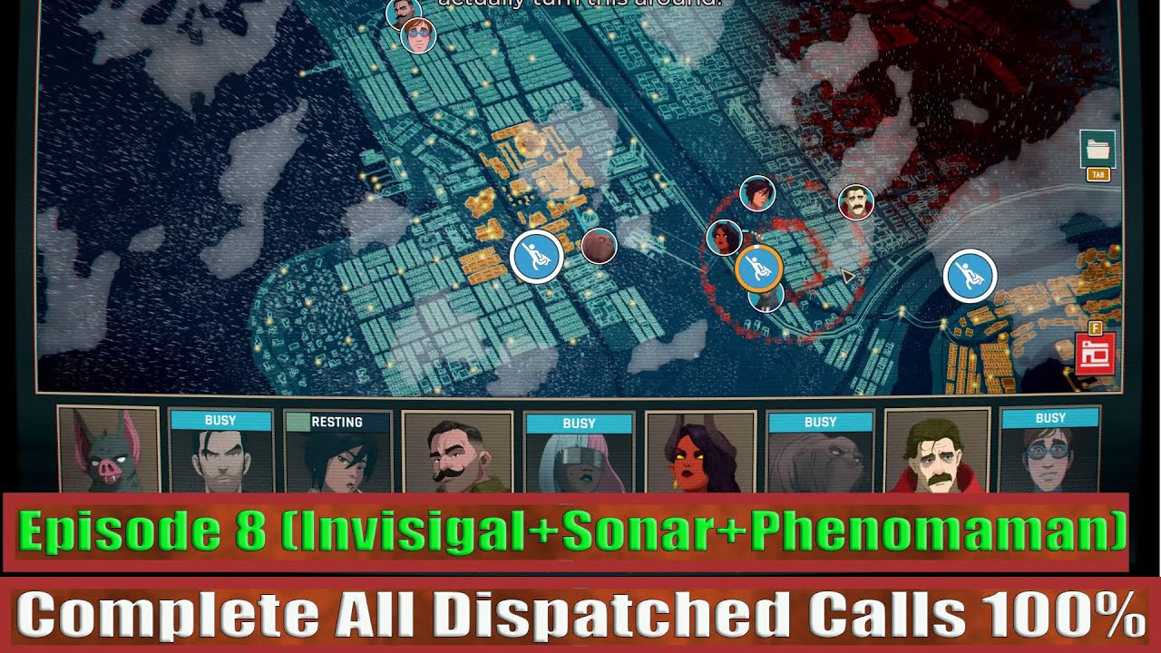 Dispatch, эпизод 8: как выполнить все секретные вызовы на 100%: (Invisigal+Phenomaman+Sonar)