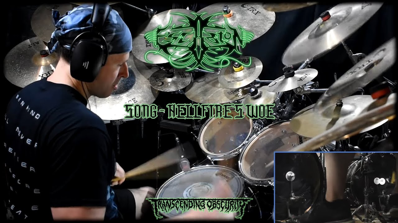 ESCHATON - Hellfire's Woe DRUM PLAYTHROUGH VIDEO (Technical Death Metal) Transcending Obscurity
