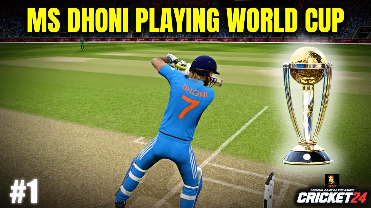 MS Dhoni 🏆 Playing ODI World Cup in Cricket 24 | Epic Gameplay 🎮 | RtxVivek | LIVE Cricket 24