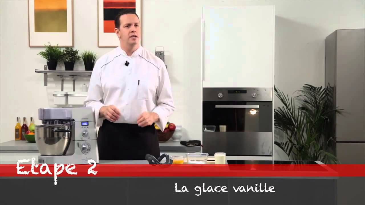 Recette d'amaretti et leur glace vanille réalisée au Cooking Chef de Kenwood 720p
