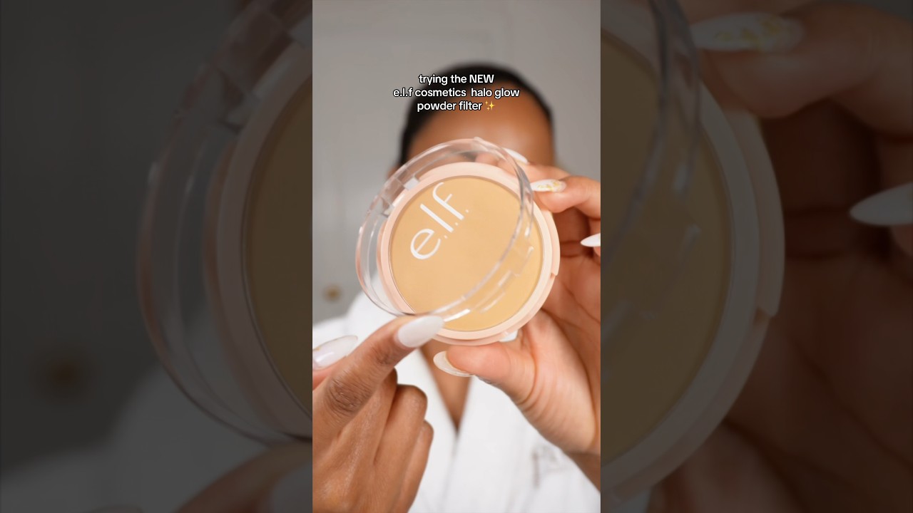 New @elfcosmetics halo glow powder filter shade medium warm #makeup #elfcosmetics #pressedpowder