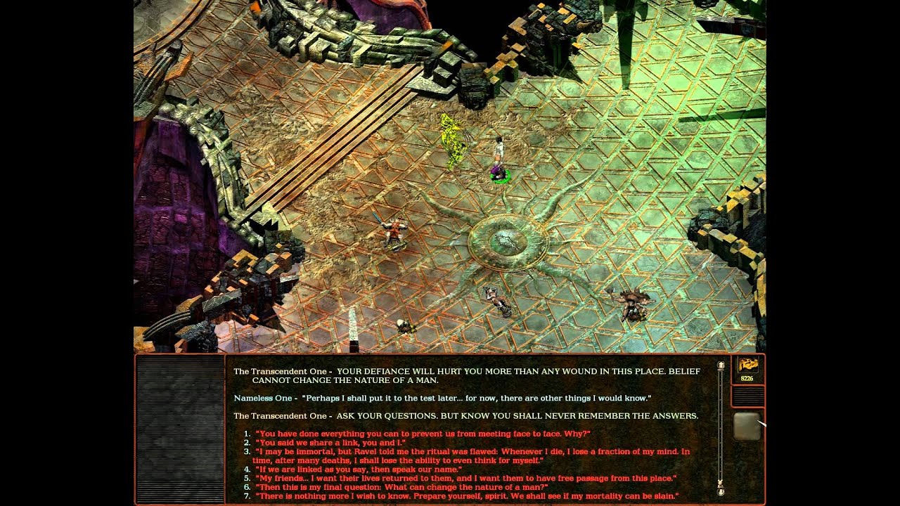 Planescape Torment ending