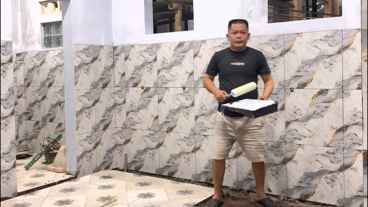 UPDATE TERKINI PEMBANGUNAN TEMPAT WUDHU MASJID JAMI AT TAQWA NGEJAR TARGET KERJA LEMBUR MALAM