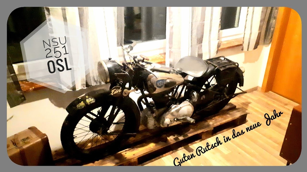 Teaser NSU 251 OSL Motorrad Nachkrieg  Antik Neckarsulm Vorkrieg Entwicklung Carporn Motorradporn