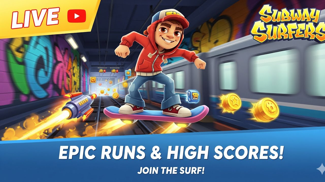its Subscribe is live Subway Surfers high score gaming