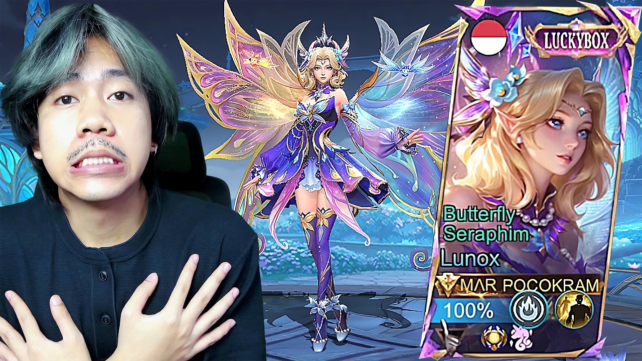 REVIEW SKIN REVAMP LUCKYBOX LUNOX BUTTERFLY SERAPHIM - Mobile legends
