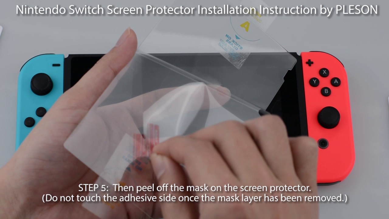 How to put on tempered glass screen protector for Nintendo Switch / Switch Lite