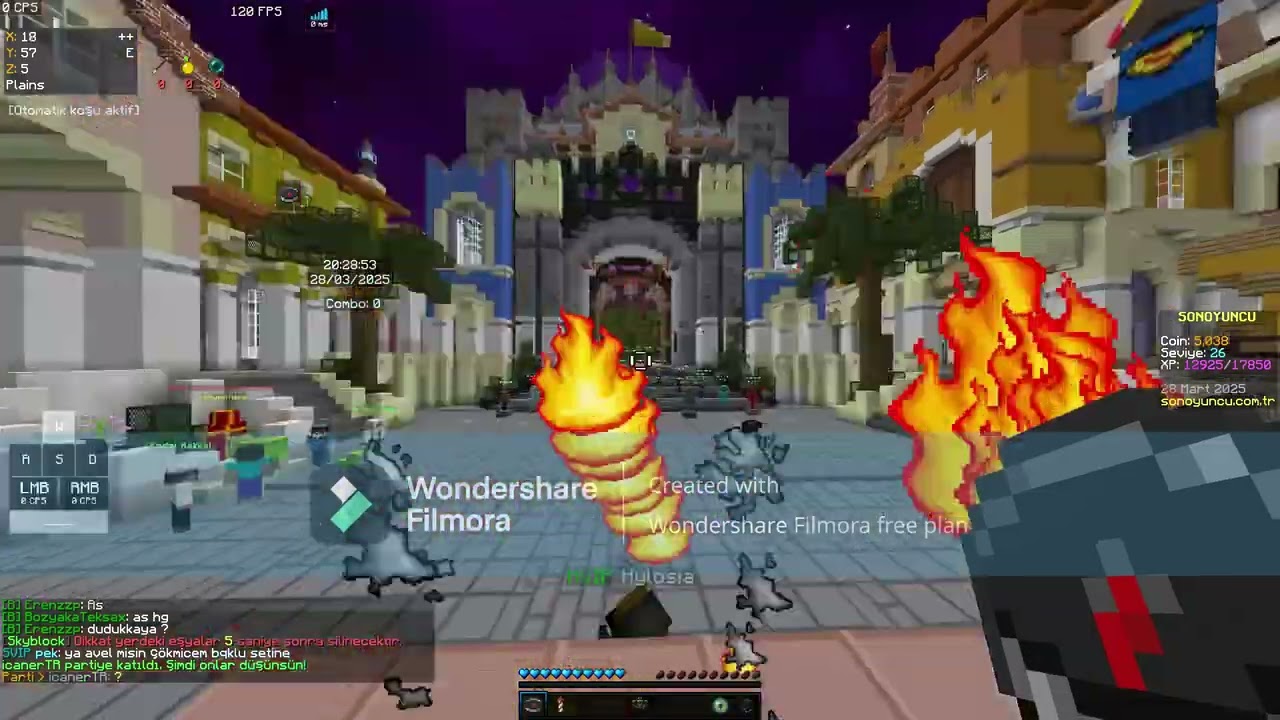 Ws Çağırıp kaçanlardan olmam ama sizin gibiler öyledir SonOyuncu SkyBlock Nether PvP 45 - Minecraft
