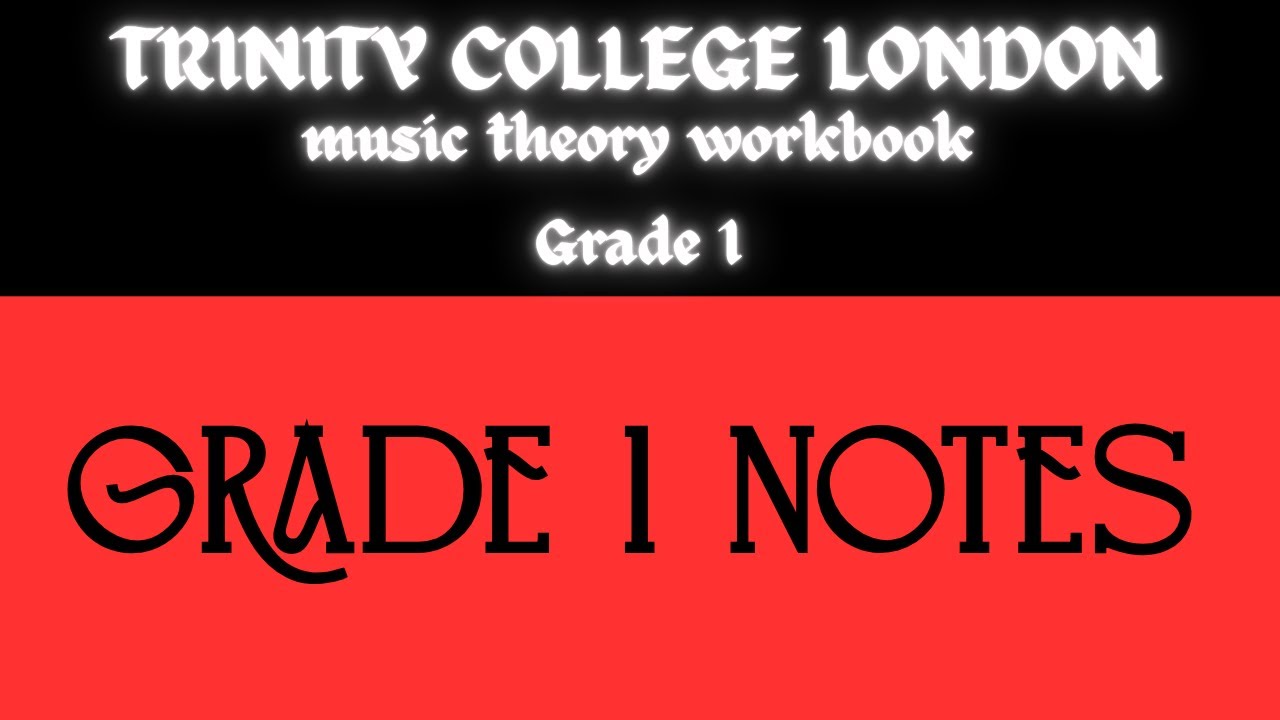 Trinity Music theory Grade 1 - Grade 1 notes - English