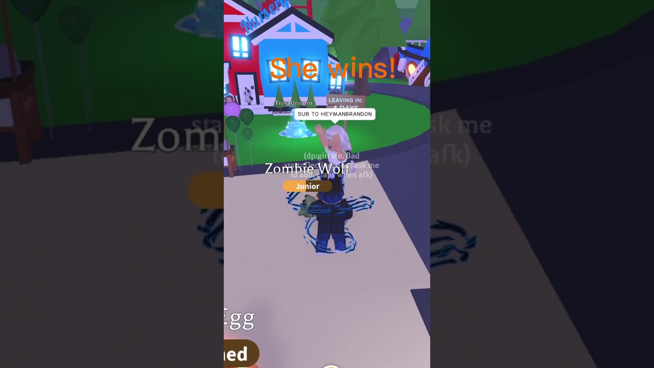 Giving away a zombie wolf! #shorts #roblox #adoptme