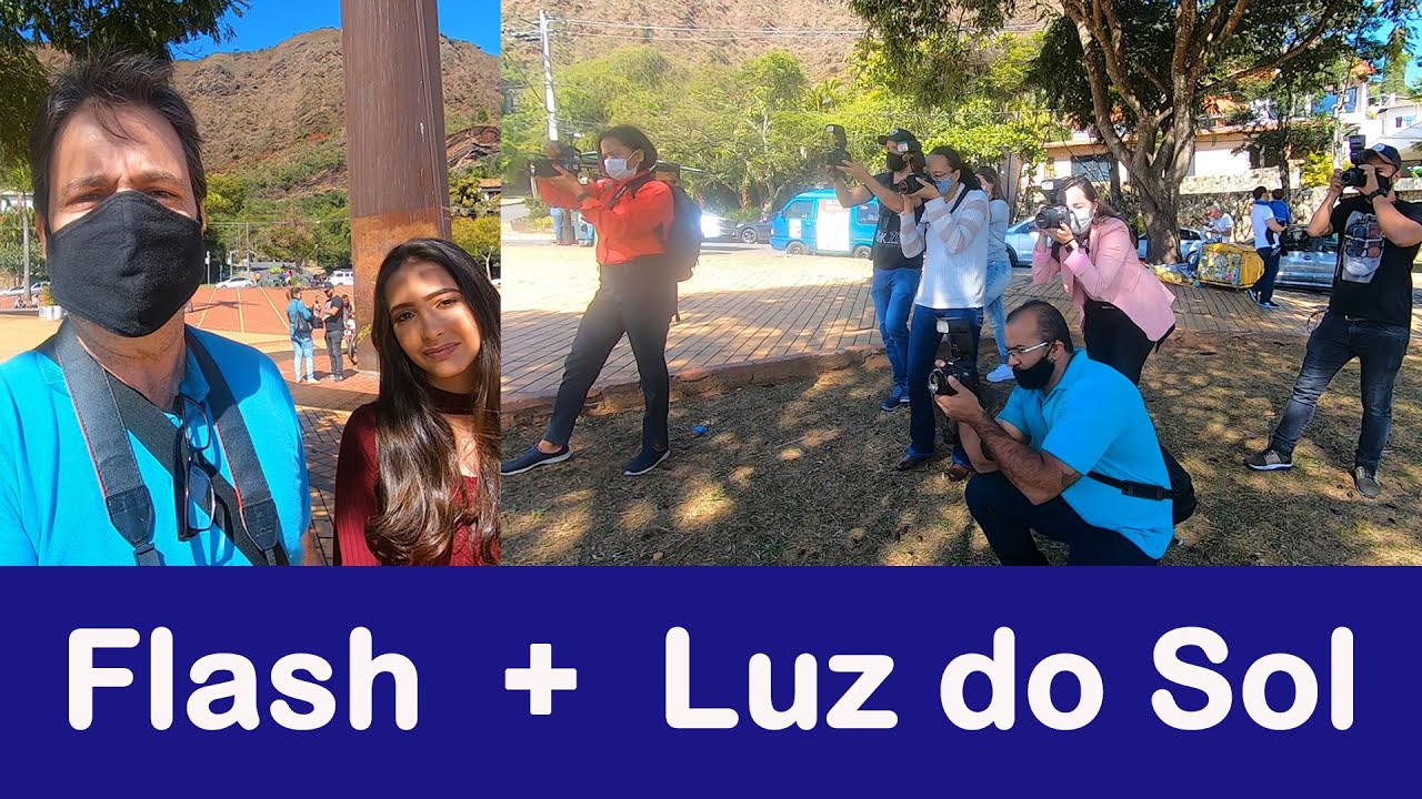Fotografando na luz do sol em conjunto com o  Flash